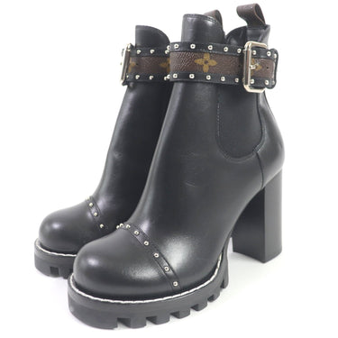 LOUIS VUITTON Ankle boots Main: Leather black Star trail line Women 36 Used Authentic